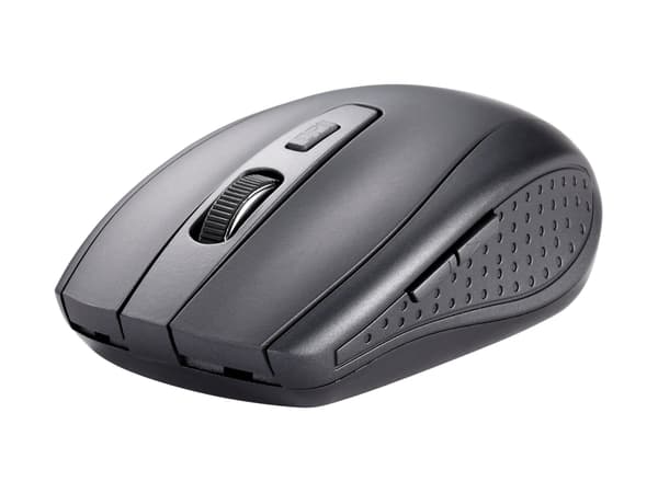 Deltaco MS-809, Ambidextrous, RF Wireless, 1600 DPI, Black