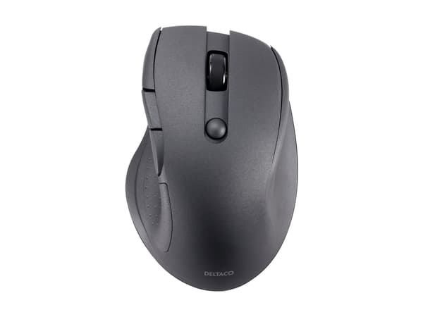 Hiljainen Bluetooth DELTACO hiiri, 5 painiketta, 600-1200 DPI, musta / MS-906