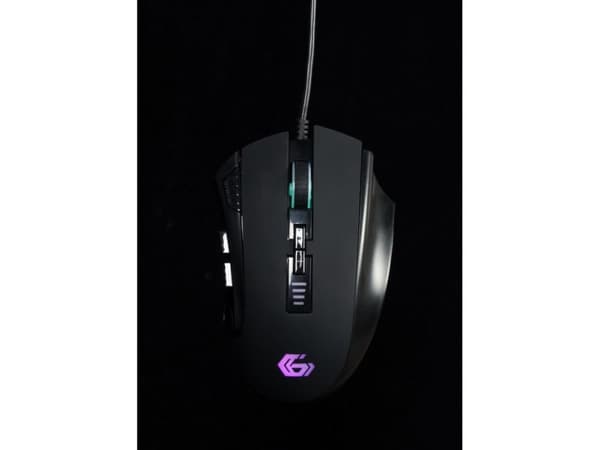 Gembird GMB Gaming MUSG-RAGNAR-RX500 - Mus - ergonomisk - spel, RGB-bakgrundsbelysning - 10 knappar - kabelansluten - USB 2.0 - presentask med transp