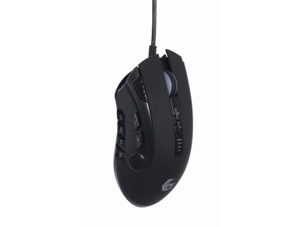 Gembird GMB Gaming MUSG-RAGNAR-RX500 - Mus - ergonomisk - spel, RGB-bakgrundsbelysning - 10 knappar - kabelansluten - USB 2.0 - presentask med transp