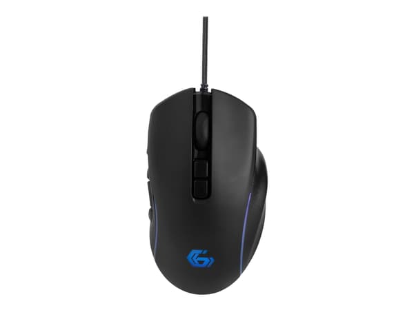 Gembird GMB Gaming MUSG-RAGNAR-RX500 - Mus - ergonomisk - spel, RGB-bakgrundsbelysning - 10 knappar - kabelansluten - USB 2.0 - presentask med transp Svart
