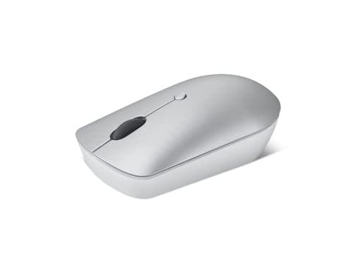 Lenovo - hiiri - kompakti - oikea- ja vasenkätinen - optinen - 4 painiketta - langaton - 2,4 GHz - langaton USB-C-vastaanotin - pilvenharmaa - ruskea