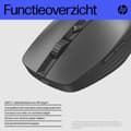 Miniatyrbild 6 av 7: HP 715 - Mus - multi-enhet, laddningsbar - 7 knappar - trådlös, trådbunden - 2,4 GHz, Bluetooth 3.0 - trådlös mottagare (USB) - svart (6E6F0AA#ABB)