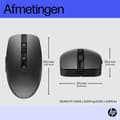 Miniatyrbild 2 av 7: HP 715 - Mus - multi-enhet, laddningsbar - 7 knappar - trådlös, trådbunden - 2,4 GHz, Bluetooth 3.0 - trådlös mottagare (USB) - svart (6E6F0AA#ABB)
