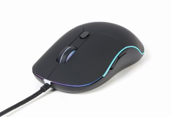 Gembird - Mus - ergonomisk - belyst, stor storlek - optisk - 6 knappar - kabelansluten - USB 2.0 - blåsa
