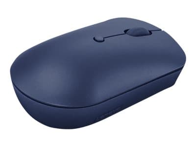 Lenovo - Mus - kompakt - höger- och vänsterhänta - optisk - 4 knappar - trådlös - 2.4 GHz - USB-C trådlös mottagare - avgrundsblå - brun låda - CRU