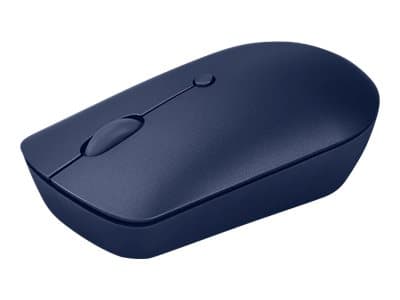 Lenovo - Mus - kompakt - höger- och vänsterhänta - optisk - 4 knappar - trådlös - 2.4 GHz - USB-C trådlös mottagare - avgrundsblå - brun låda - CRU