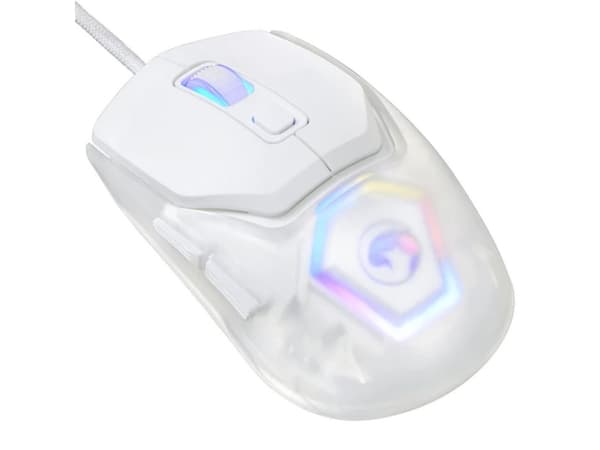 Marvo FIT LITE G1, Ambidextrous, Optisk, USB Type-A, 1200 DPI, Vit