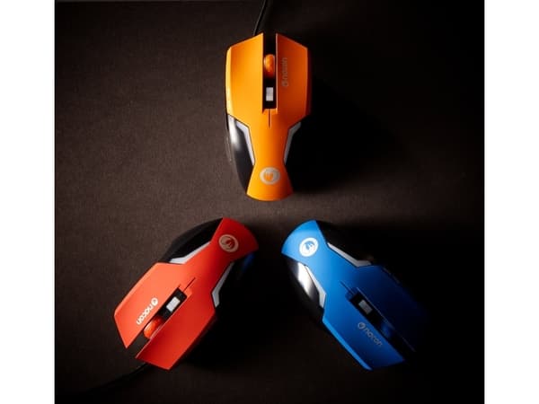 NACON GM-105, vänster hand, Optisk, USB Type-A, 2400 DPI, Svart, Blå