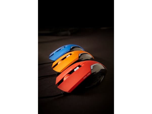 NACON GM-105, vänster hand, Optisk, USB Type-A, 2400 DPI, Svart, Blå