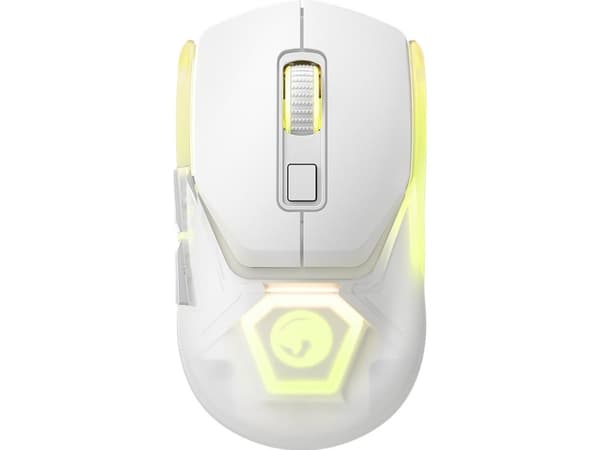 Marvo mouse Marvo Mouse Fit Pro G1, 19000DPI, 2.4 [GHz], optical, 7fps, wireless, white, built-in battery, RGB backlight