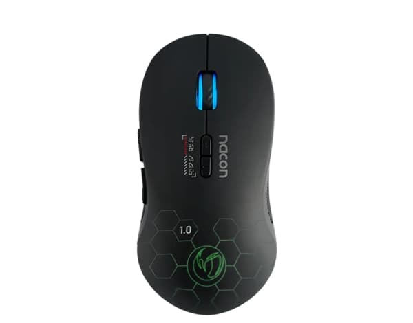 NACON PCGM-180, högerhand, Optisk, RF Trådlös, 2200 DPI, Svart