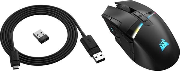 Corsair Darkstar Wireless Gaming Mouse - trådløs MMO/MOBA gaming mus med 15 programmerbare knapper og 2000 Hz Hyper Polling (CH-931A011-EU)