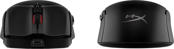 HyperX Pulsefire Haste 2 - Mus - optisk - 6 knappar - trådlös, trådbunden - 2,4 GHz, Bluetooth 5.0 - trådlös mottagare (USB) - svart