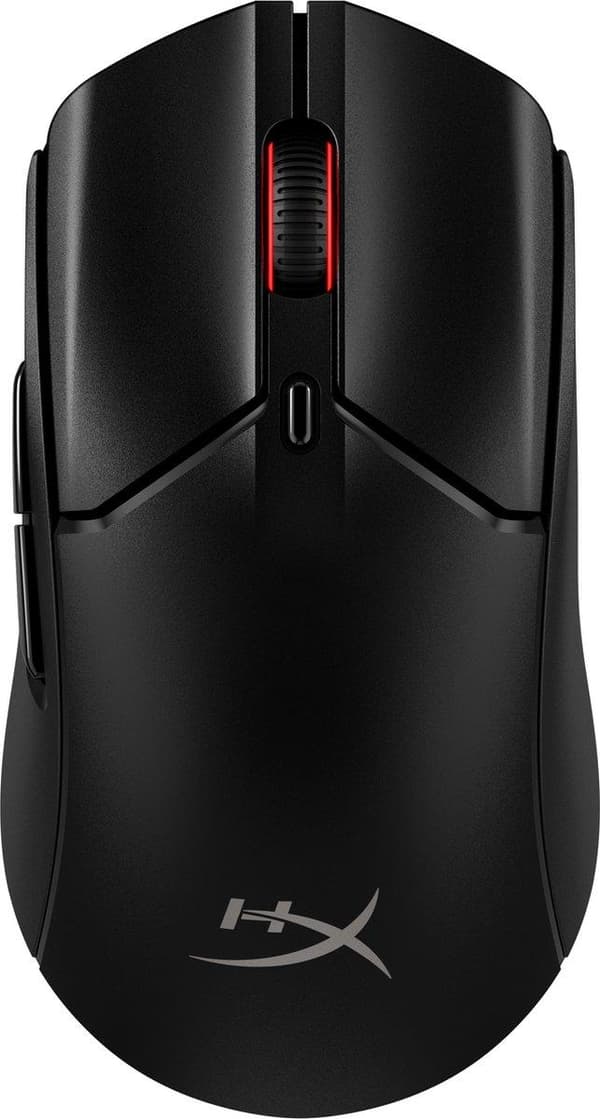 HyperX Pulsefire Haste 2 - Mus - optisk - 6 knappar - trådlös, trådbunden - 2,4 GHz, Bluetooth 5.0 - trådlös mottagare (USB) - svart Svart