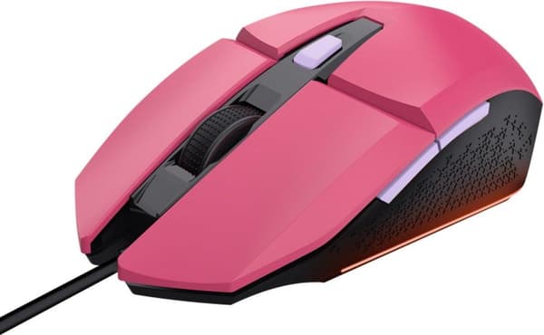 Trust Gaming GXT 109P Felox - Hiiri - valaistu peli - 6 painiketta - langallinen - USB - tehokas pinkki (25068)