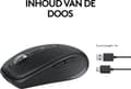 Miniatyrbild 10 av 10: Logitech MX Anywhere 3S - Mus - optisk - 6 knappar - trådlös - Bluetooth - Logitech Logi Bolt USB-mottagare - Grafit (910-006929)