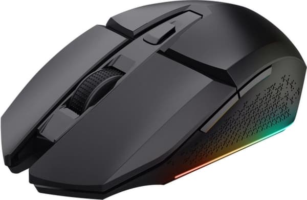 Trust GXT 110 FELOX - mus - belyst - 6 knappar - trådlös - trådlös mottagare (USB) - Booster Black