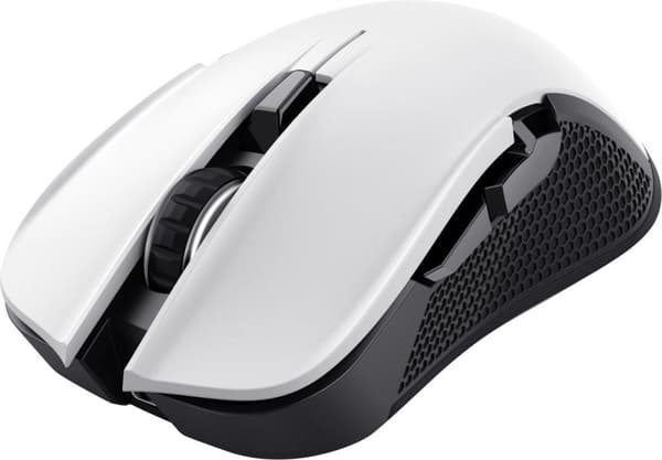 Trust GXT 923W Ybar - mus - spel - högerhänt - 6 knappar - trådlös - 2,4 GHz - trådlös mottagare (USB) - vit