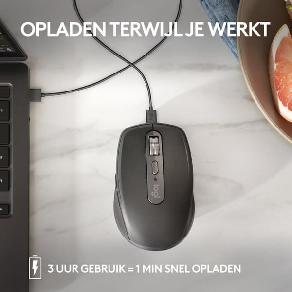 Logitech MX Anywhere 3S - Mus - optisk - 6 knapper - trådløs - Bluetooth - Logitech Logi Bolt USB-modtager - rosa (910-006931)