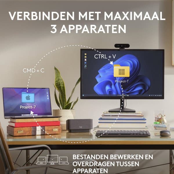 Logitech MX Anywhere 3S - Mus - optisk - 6 knapper - trådløs - Bluetooth - Logitech Logi Bolt USB-modtager - rosa (910-006931)