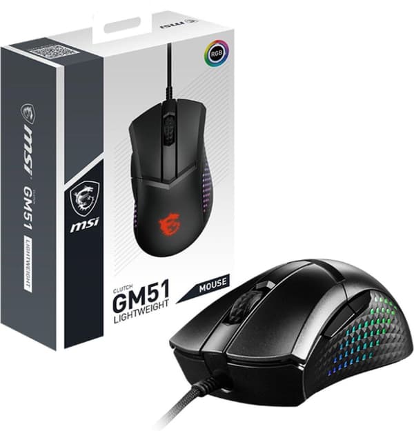 MSI Clutch GM51 - hiiri - oikeakätinen - optinen - langallinen - USB2.0 (S12-0402180-C54)