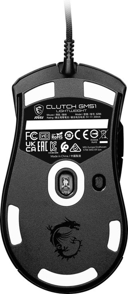 MSI Clutch GM51 - hiiri - oikeakätinen - optinen - langallinen - USB2.0 (S12-0402180-C54)
