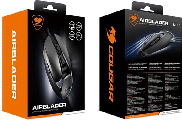 COUGAR Gaming AIRBLADER Mus USB Type-A Optisk 16000 DPI (CGR-WONB-410M)