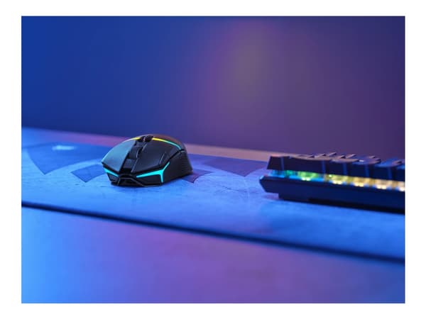 Corsair CH-931B011-EU, Oikeakätinen, Optinen, RF Wireless + Bluetooth, 26000 DPI, Musta