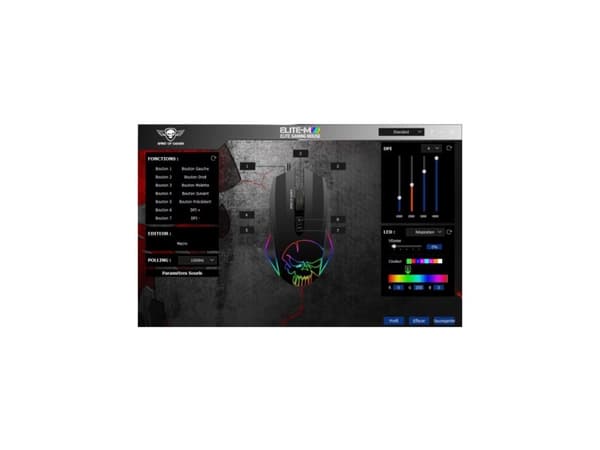 Spirit of Gamer ELITE-M40, högerhand, Optisk, USB Type-A, 4000 DPI, Svart