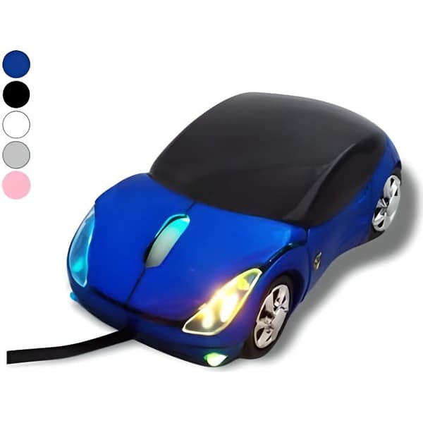 Svart bilformad usb-datormus usb-gadget-tillbehör.