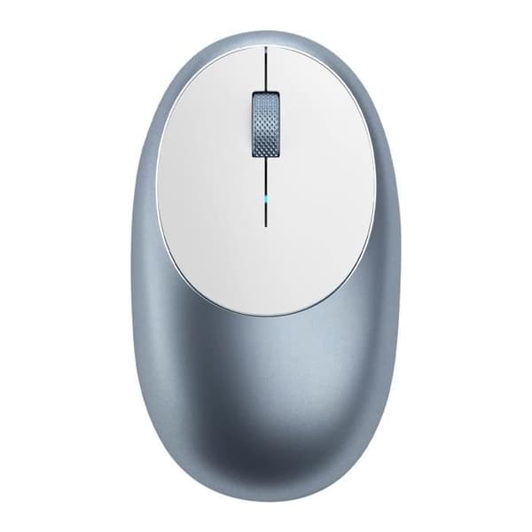 Bluetooth-mus Ergonomisk design Uppladdningsbar USB-C M1 Satechi Blå