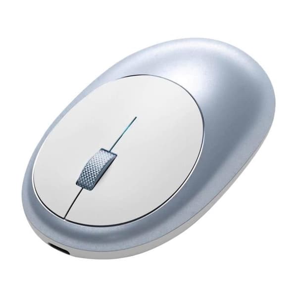 Bluetooth-mus Ergonomisk design Uppladdningsbar USB-C M1 Satechi Blå