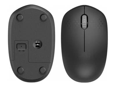 eSTUFF G300 - Mus - höger- och vänsterhänta - LED - 3 knappar - trådlös - 2.4 GHz - trådlös USB-mottagare - svart