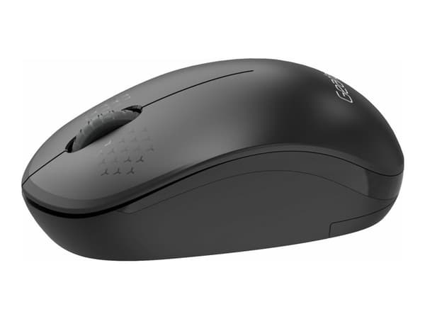 eSTUFF G300 - Mus - höger- och vänsterhänta - LED - 3 knappar - trådlös - 2.4 GHz - trådlös USB-mottagare - svart