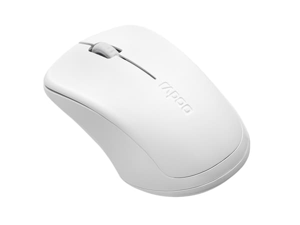 Rapoo 1680 Silent, Ambidextrous, Optisk, RF Trådlös, 1000 DPI, Vit