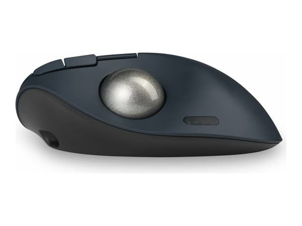 Kensington Pro Fit Ergo TB550 Trackball EQ - Styrekule - ergonomisk - optisk - 9 knapper - trådløs - 2.4 GHz, Bluetooth - USB trådløs mottaker - blåg