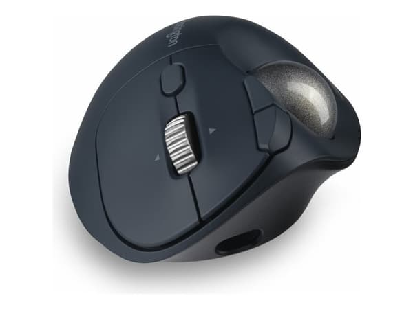 Kensington Pro Fit Ergo TB550 Trackball EQ - Styrekule - ergonomisk - optisk - 9 knapper - trådløs - 2.4 GHz, Bluetooth - USB trådløs mottaker - blåg