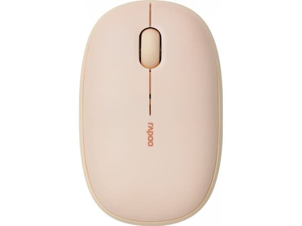 Rapoo M660 Silent, Ambidextrous, Optisk, Trådlös RF + Bluetooth, 1300 DPI, Beige