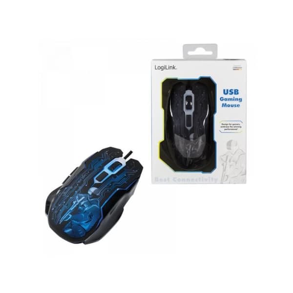 Logilink Gaming USB-mus. 2400 dpi. svart (ID0137)