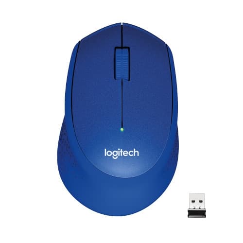 Logitech M330 SILENT PLUS - mus - 2.4 GHz - blå Blå