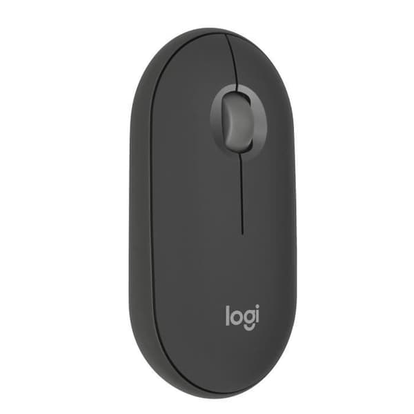 Logitech Pebble Mouse 2 M350s slimmad trådlös Bluetooth-mus, bärbar, lätt - grafit