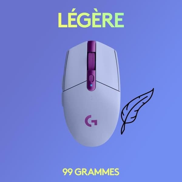 Gamingmus - Trådlös - Logitech G - G305 Lightspeed - 250h batteritid - Lila