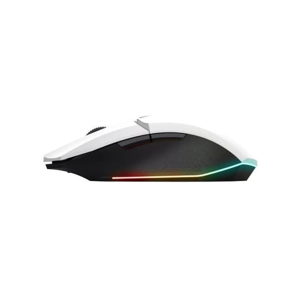 Trust Gaming GXT 110W Felox uppladdningsbar trådlös spelmus - 80 timmars batteritid, 800-4800 DPI, 6 knappar, LED - vit