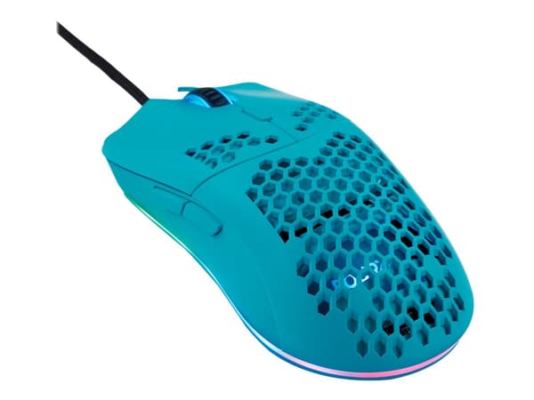 Fourze GM800 - Mus - optisk - 5 knappar - kabelansluten - turkos