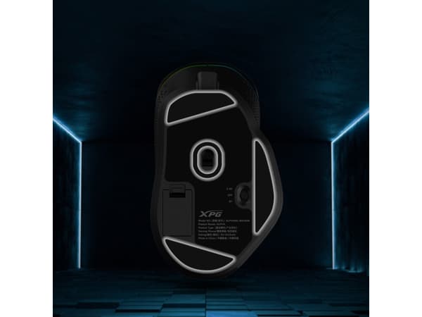 XPG ALPHA, högerhand, Optisk, USB Type-C, 16000 DPI, Svart