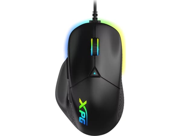 XPG ALPHA, högerhand, Optisk, USB Type-C, 16000 DPI, Svart