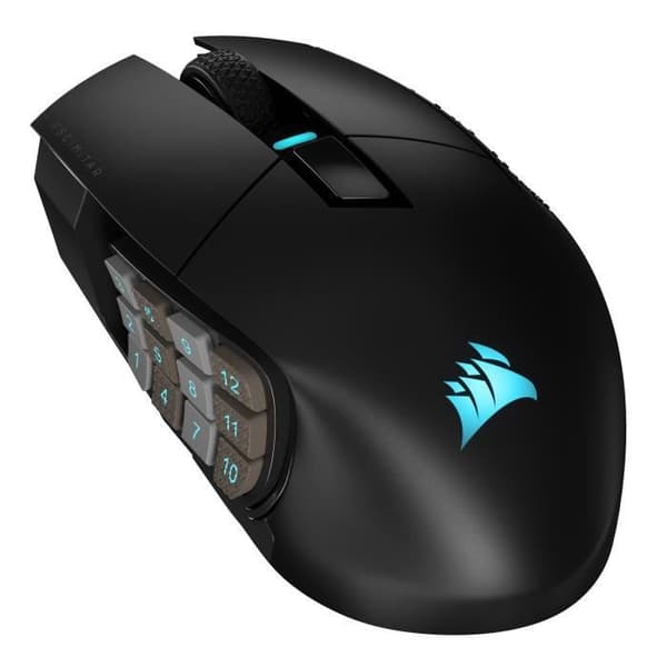 Gamingmus - Trådlös - CORSAIR - SCIMITAR ELITE RGB Trådlös - 16 programmerbara knappar - 150h batteritid - Svart (CH-9314311-EU)