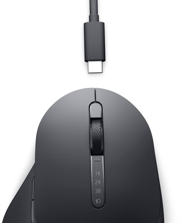 Dell Premier MS900 - Mus - 7 knappar - trådlös - 2,4 GHz, Bluetooth 5.1 - trådlös mottagare (USB) - Grafit - med 3 års Advanced Exchange-tjänst