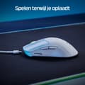 Miniatyrbild 6 av 8: HyperX Pulsefire Haste 2 - mus - optisk - 6 knappar - trådlös, trådbunden - 2,4 GHz, Bluetooth 5.0 - trådlös mottagare (USB) - vit